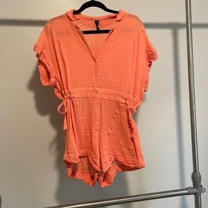 Urban Outfitters Linen Romper